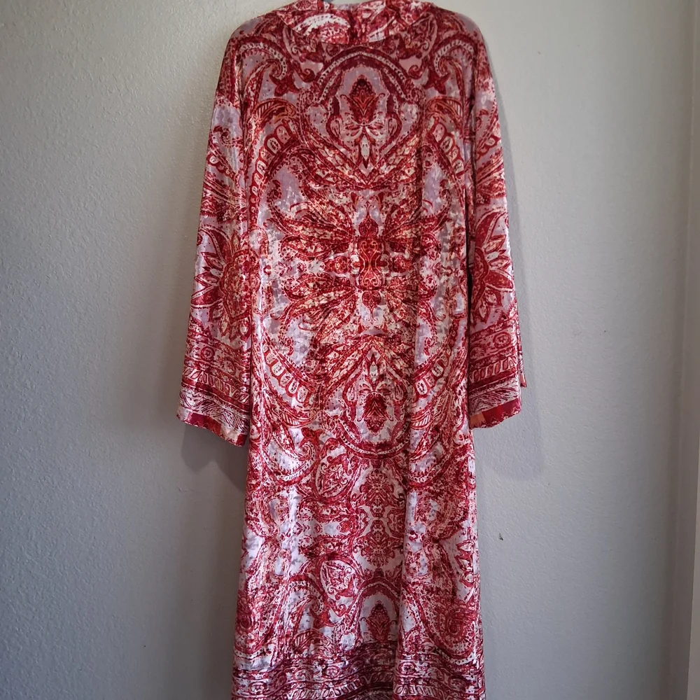 Free People Intimately "Enchanted" Romantic Crushed Velvet Robe Duster XS FP - Picture 11 of 16